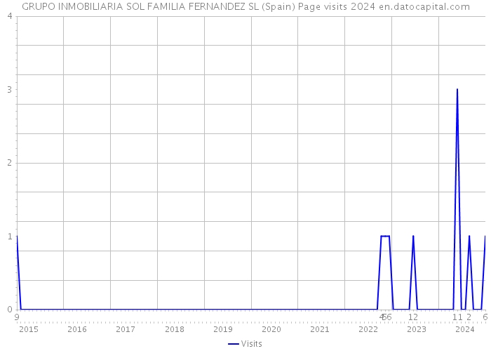 GRUPO INMOBILIARIA SOL FAMILIA FERNANDEZ SL (Spain) Page visits 2024 