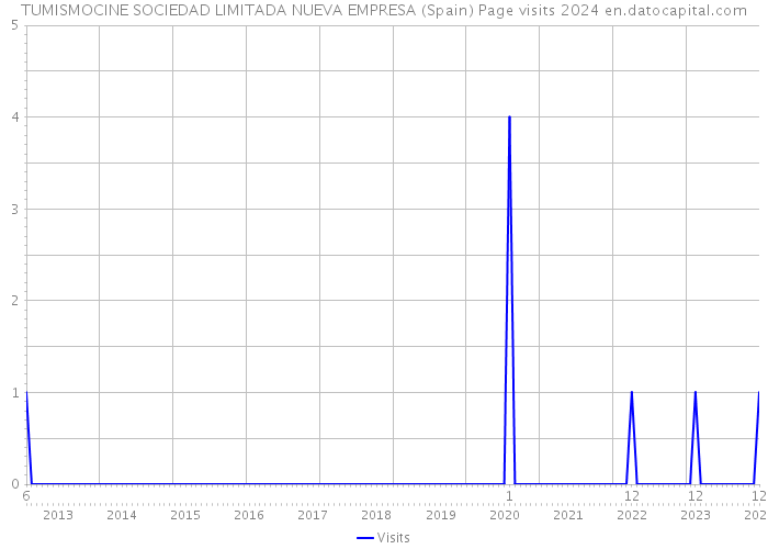 TUMISMOCINE SOCIEDAD LIMITADA NUEVA EMPRESA (Spain) Page visits 2024 