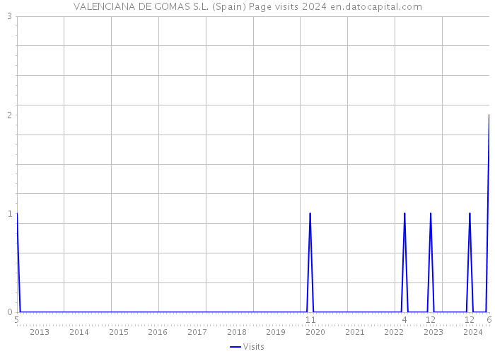 VALENCIANA DE GOMAS S.L. (Spain) Page visits 2024 