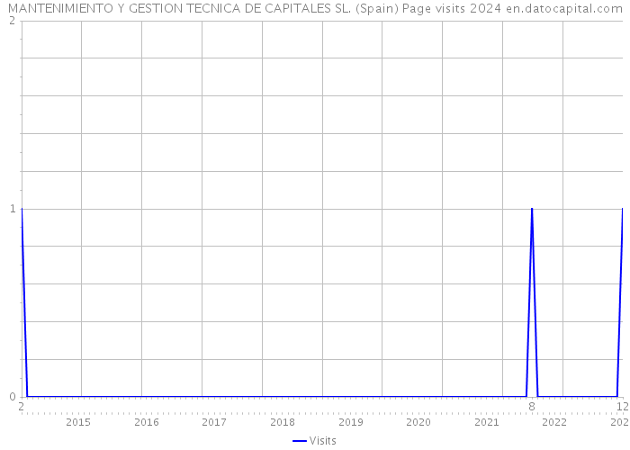 MANTENIMIENTO Y GESTION TECNICA DE CAPITALES SL. (Spain) Page visits 2024 