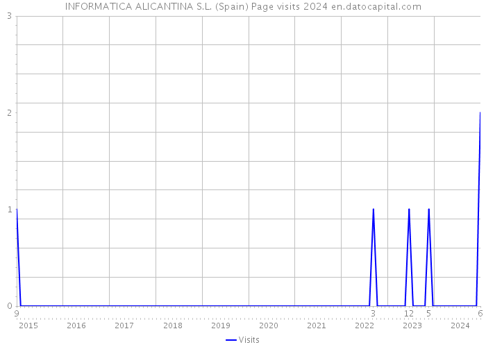 INFORMATICA ALICANTINA S.L. (Spain) Page visits 2024 