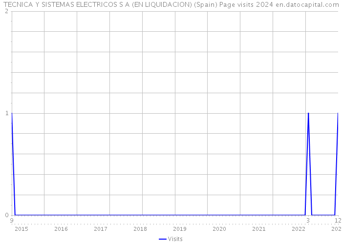 TECNICA Y SISTEMAS ELECTRICOS S A (EN LIQUIDACION) (Spain) Page visits 2024 