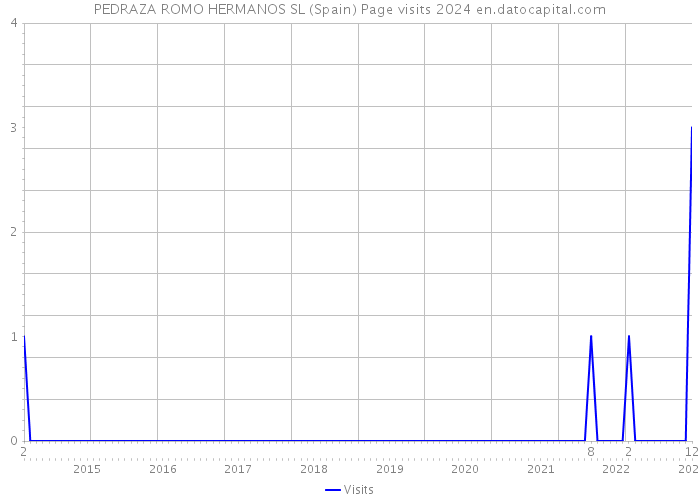 PEDRAZA ROMO HERMANOS SL (Spain) Page visits 2024 