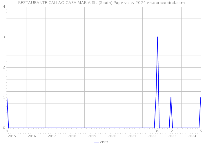 RESTAURANTE CALLAO CASA MARIA SL. (Spain) Page visits 2024 