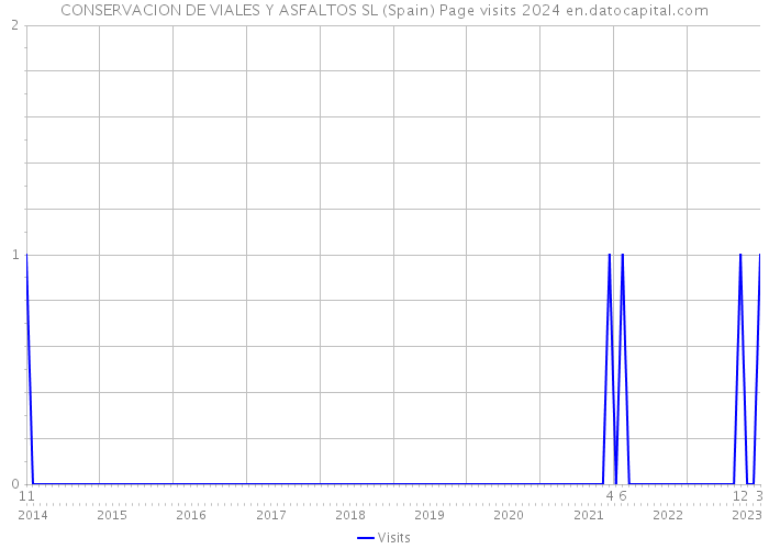 CONSERVACION DE VIALES Y ASFALTOS SL (Spain) Page visits 2024 