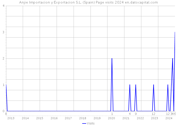 Anjie Importacion y Exportacion S.L. (Spain) Page visits 2024 