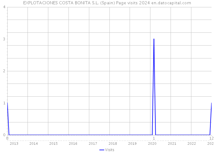 EXPLOTACIONES COSTA BONITA S.L. (Spain) Page visits 2024 