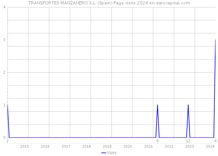 TRANSPORTES MANZANERO S.L. (Spain) Page visits 2024 