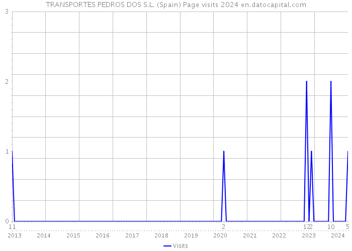 TRANSPORTES PEDROS DOS S.L. (Spain) Page visits 2024 