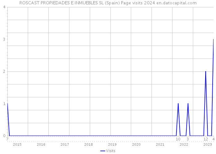 ROSCAST PROPIEDADES E INMUEBLES SL (Spain) Page visits 2024 