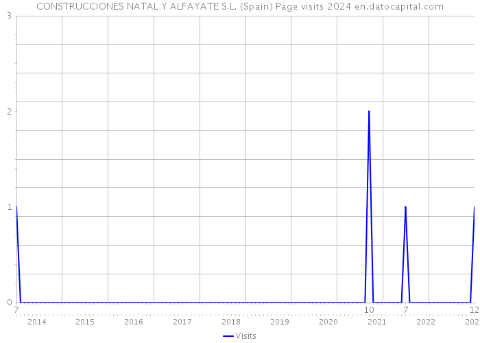 CONSTRUCCIONES NATAL Y ALFAYATE S.L. (Spain) Page visits 2024 