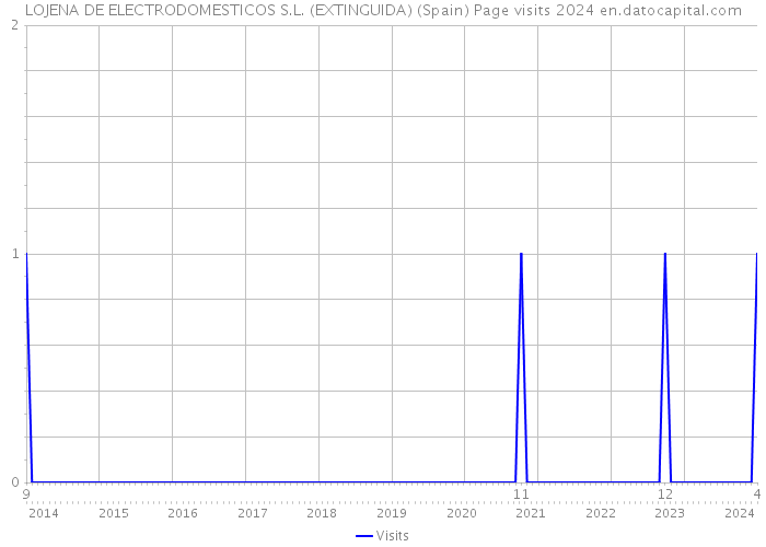 LOJENA DE ELECTRODOMESTICOS S.L. (EXTINGUIDA) (Spain) Page visits 2024 