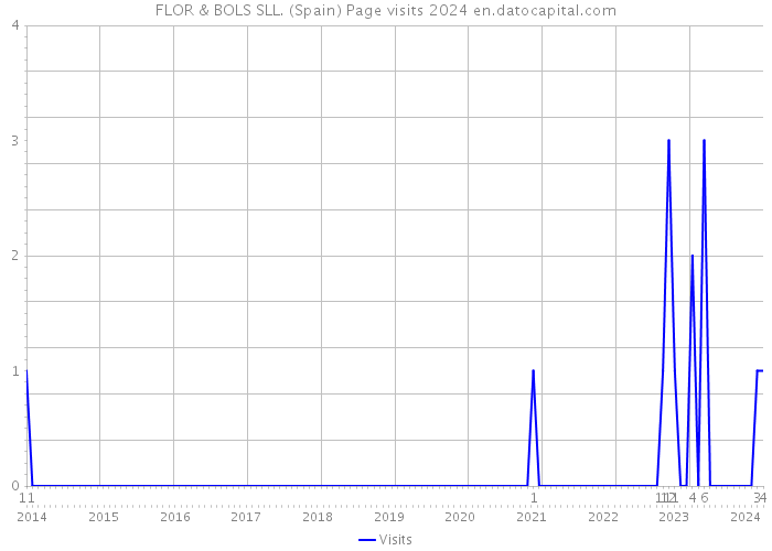 FLOR & BOLS SLL. (Spain) Page visits 2024 
