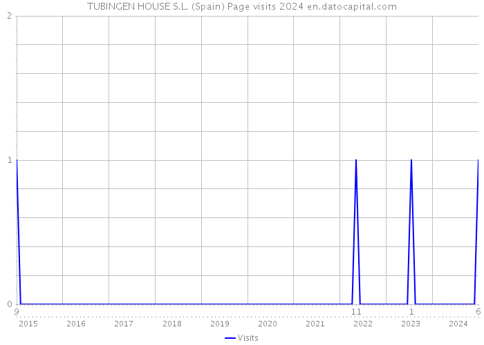 TUBINGEN HOUSE S.L. (Spain) Page visits 2024 