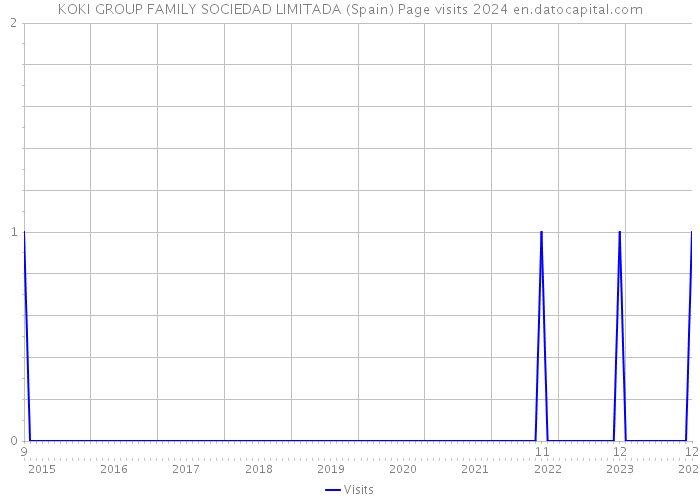KOKI GROUP FAMILY SOCIEDAD LIMITADA (Spain) Page visits 2024 