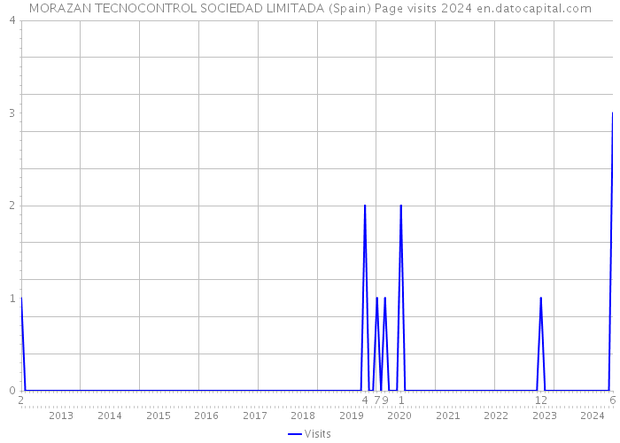 MORAZAN TECNOCONTROL SOCIEDAD LIMITADA (Spain) Page visits 2024 