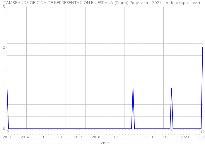 TAMBRANDS OFICINA DE REPRESENTACION EN ESPANA (Spain) Page visits 2024 