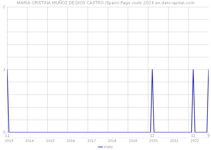 MARIA CRISTINA MUÑOZ DE DIOS CASTRO (Spain) Page visits 2024 