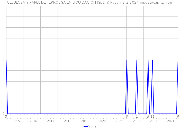 CELULOSA Y PAPEL DE FERROL SA EN LIQUIDACION (Spain) Page visits 2024 