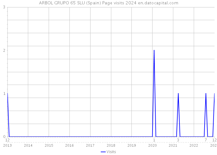 ARBOL GRUPO 65 SLU (Spain) Page visits 2024 