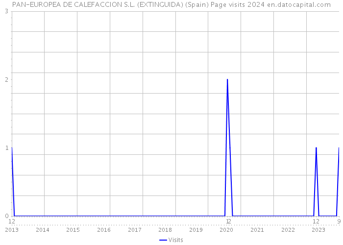 PAN-EUROPEA DE CALEFACCION S.L. (EXTINGUIDA) (Spain) Page visits 2024 