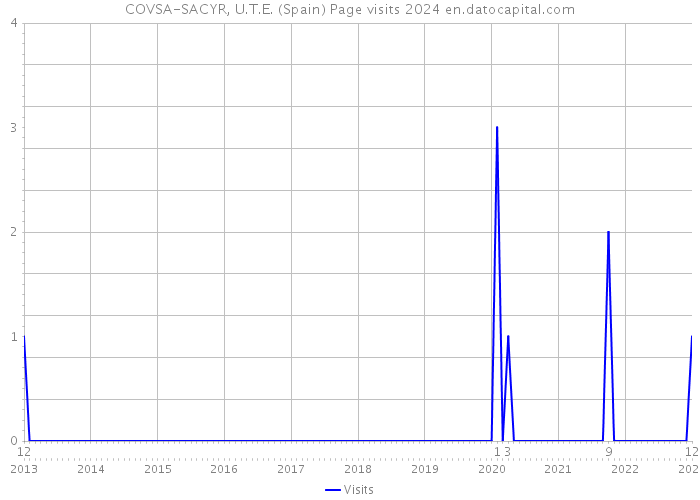 COVSA-SACYR, U.T.E. (Spain) Page visits 2024 