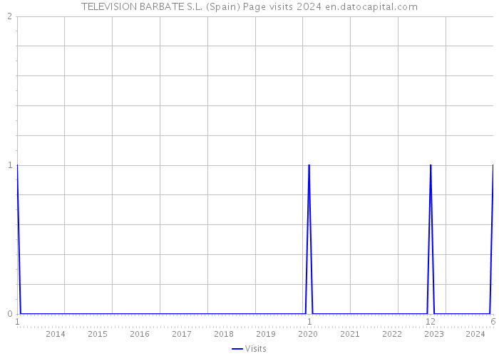 TELEVISION BARBATE S.L. (Spain) Page visits 2024 