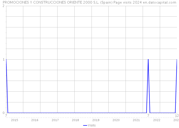 PROMOCIONES Y CONSTRUCCIONES ORIENTE 2000 S.L. (Spain) Page visits 2024 