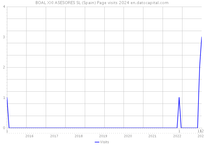 BOAL XXI ASESORES SL (Spain) Page visits 2024 
