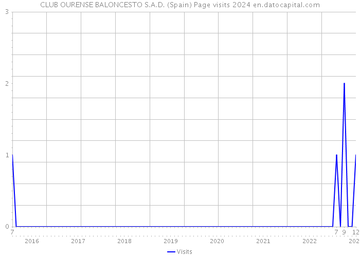 CLUB OURENSE BALONCESTO S.A.D. (Spain) Page visits 2024 