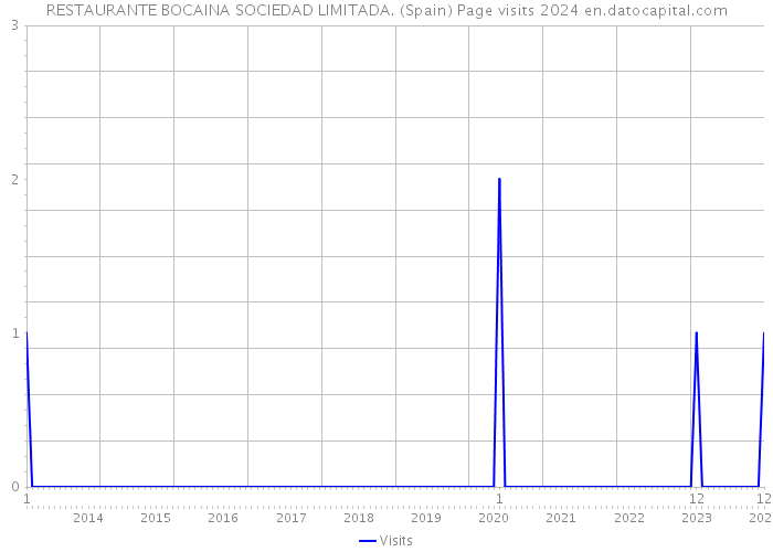 RESTAURANTE BOCAINA SOCIEDAD LIMITADA. (Spain) Page visits 2024 