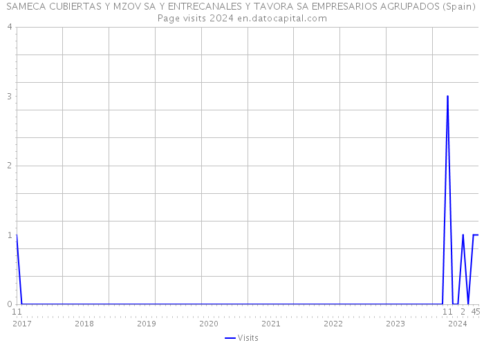 SAMECA CUBIERTAS Y MZOV SA Y ENTRECANALES Y TAVORA SA EMPRESARIOS AGRUPADOS (Spain) Page visits 2024 
