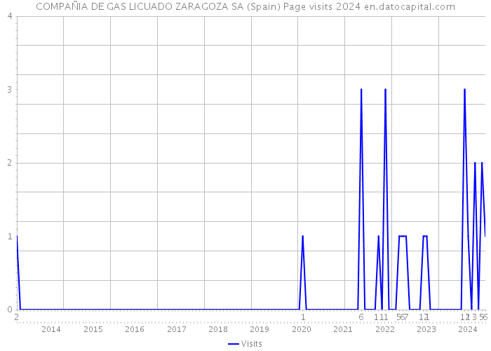 COMPAÑIA DE GAS LICUADO ZARAGOZA SA (Spain) Page visits 2024 