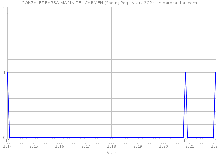 GONZALEZ BARBA MARIA DEL CARMEN (Spain) Page visits 2024 