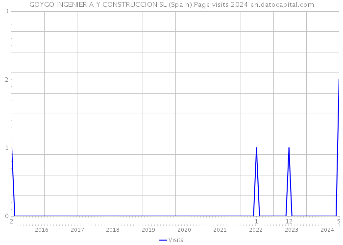 GOYGO INGENIERIA Y CONSTRUCCION SL (Spain) Page visits 2024 