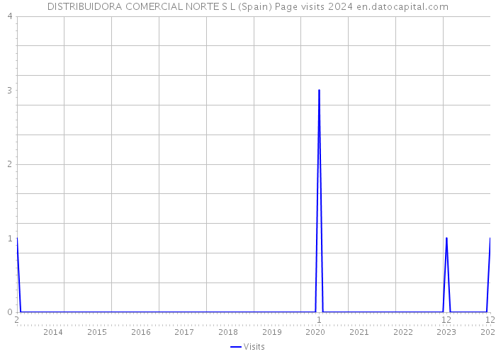 DISTRIBUIDORA COMERCIAL NORTE S L (Spain) Page visits 2024 