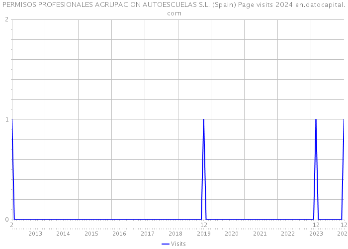 PERMISOS PROFESIONALES AGRUPACION AUTOESCUELAS S.L. (Spain) Page visits 2024 