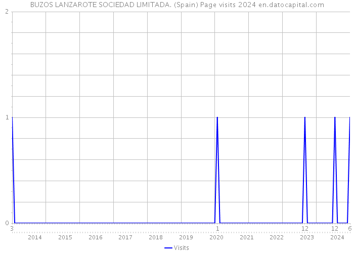 BUZOS LANZAROTE SOCIEDAD LIMITADA. (Spain) Page visits 2024 