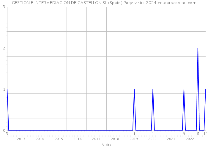 GESTION E INTERMEDIACION DE CASTELLON SL (Spain) Page visits 2024 
