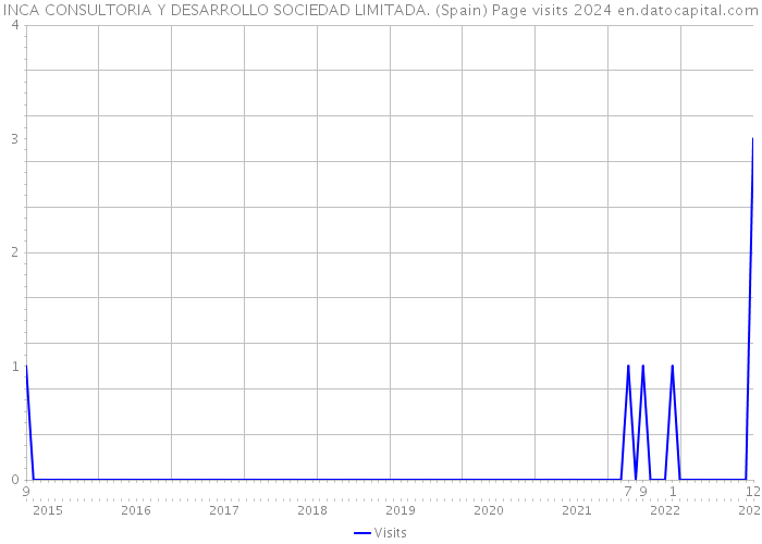 INCA CONSULTORIA Y DESARROLLO SOCIEDAD LIMITADA. (Spain) Page visits 2024 