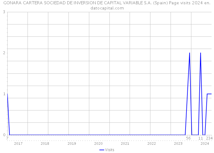 GONARA CARTERA SOCIEDAD DE INVERSION DE CAPITAL VARIABLE S.A. (Spain) Page visits 2024 
