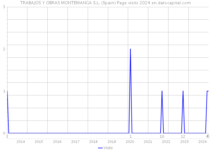 TRABAJOS Y OBRAS MONTEMANGA S.L. (Spain) Page visits 2024 