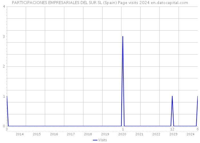 PARTICIPACIONES EMPRESARIALES DEL SUR SL (Spain) Page visits 2024 