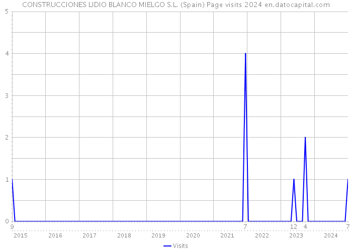 CONSTRUCCIONES LIDIO BLANCO MIELGO S.L. (Spain) Page visits 2024 