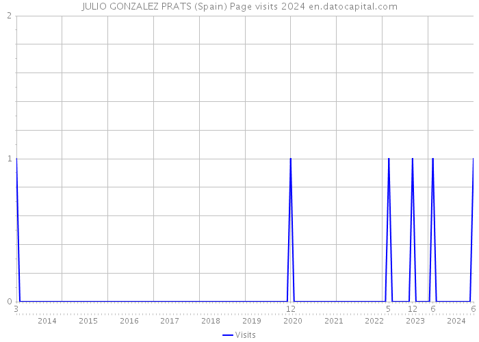 JULIO GONZALEZ PRATS (Spain) Page visits 2024 