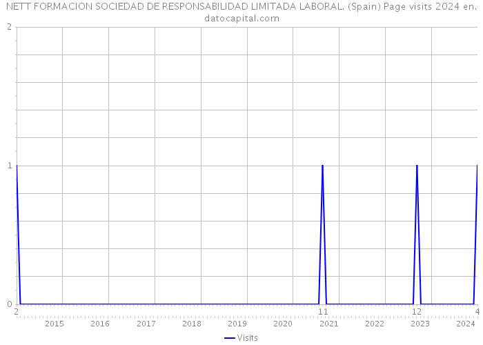 NETT FORMACION SOCIEDAD DE RESPONSABILIDAD LIMITADA LABORAL. (Spain) Page visits 2024 