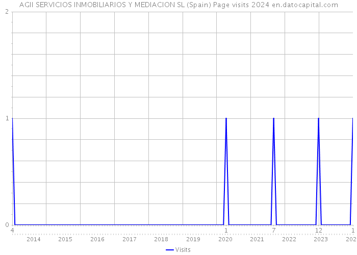 AGII SERVICIOS INMOBILIARIOS Y MEDIACION SL (Spain) Page visits 2024 