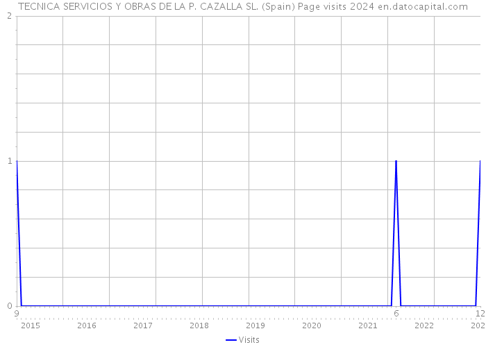 TECNICA SERVICIOS Y OBRAS DE LA P. CAZALLA SL. (Spain) Page visits 2024 