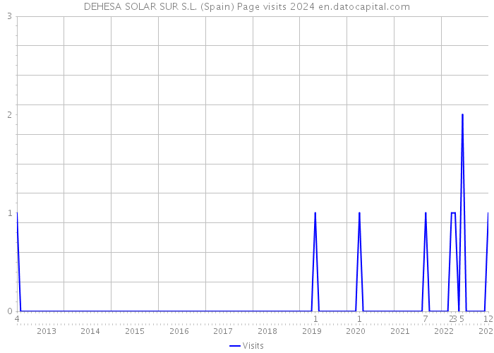 DEHESA SOLAR SUR S.L. (Spain) Page visits 2024 