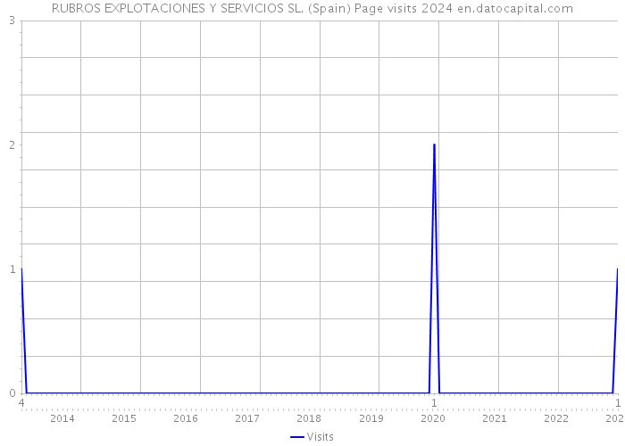 RUBROS EXPLOTACIONES Y SERVICIOS SL. (Spain) Page visits 2024 